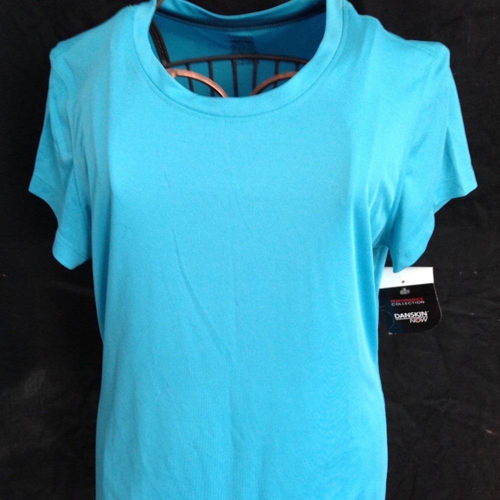 DANSKIN NOW Loose Fit Teal Tee L/G (12/14)